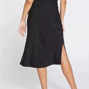 Universal Standard Cooling Stretch Cupro Bias Skirt - Black - S_14-16 /